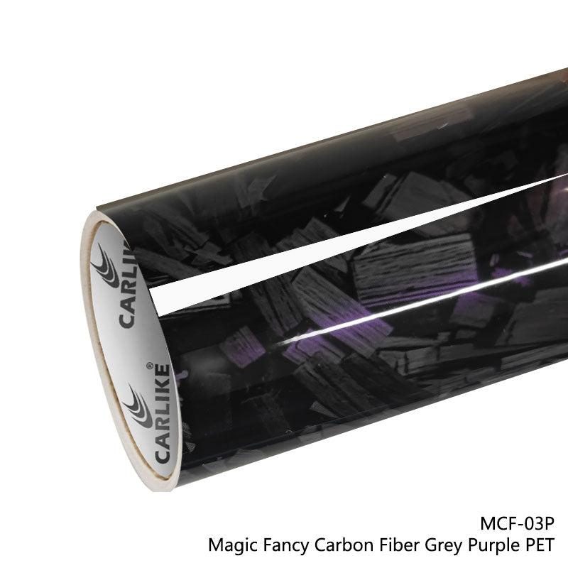 CARLIKE CL-MCF-03P Magique Fancy Fibre de carbone Gris Violet Vinyle PET Liner — 