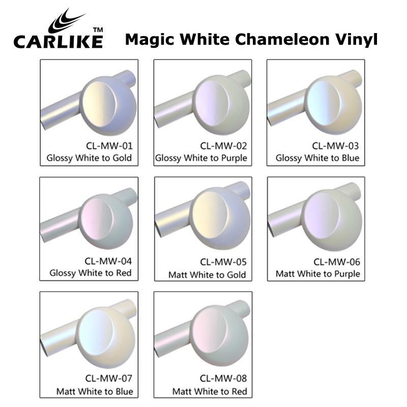 CARLIKE CL-MW-01 Nacré Magique Brillant Blanc Or Vinyle — 