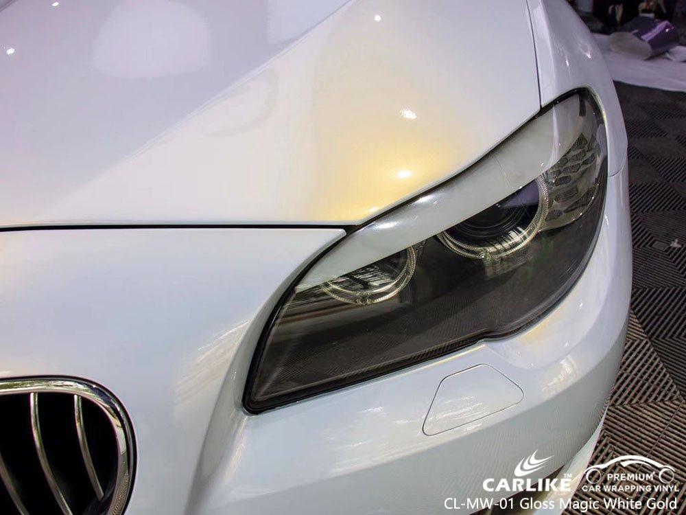 CARLIKE CL-MW-01 Nacré Magique Brillant Blanc Or Vinyle — 