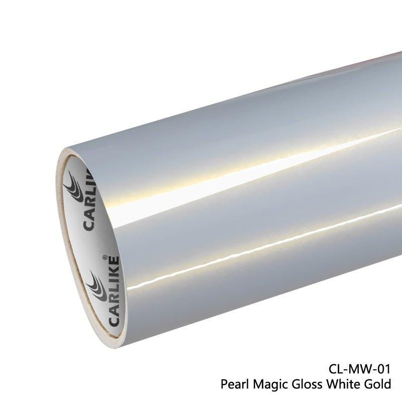 CARLIKE CL-MW-01 Nacré Magique Brillant Blanc Or Vinyle — 