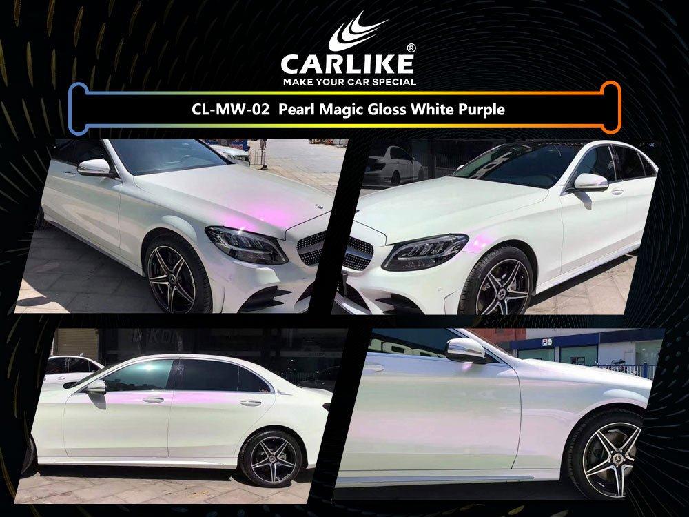 CARLIKE CL-MW-02 Nacré Magique Brillant Blanc Violet Vinyle — 