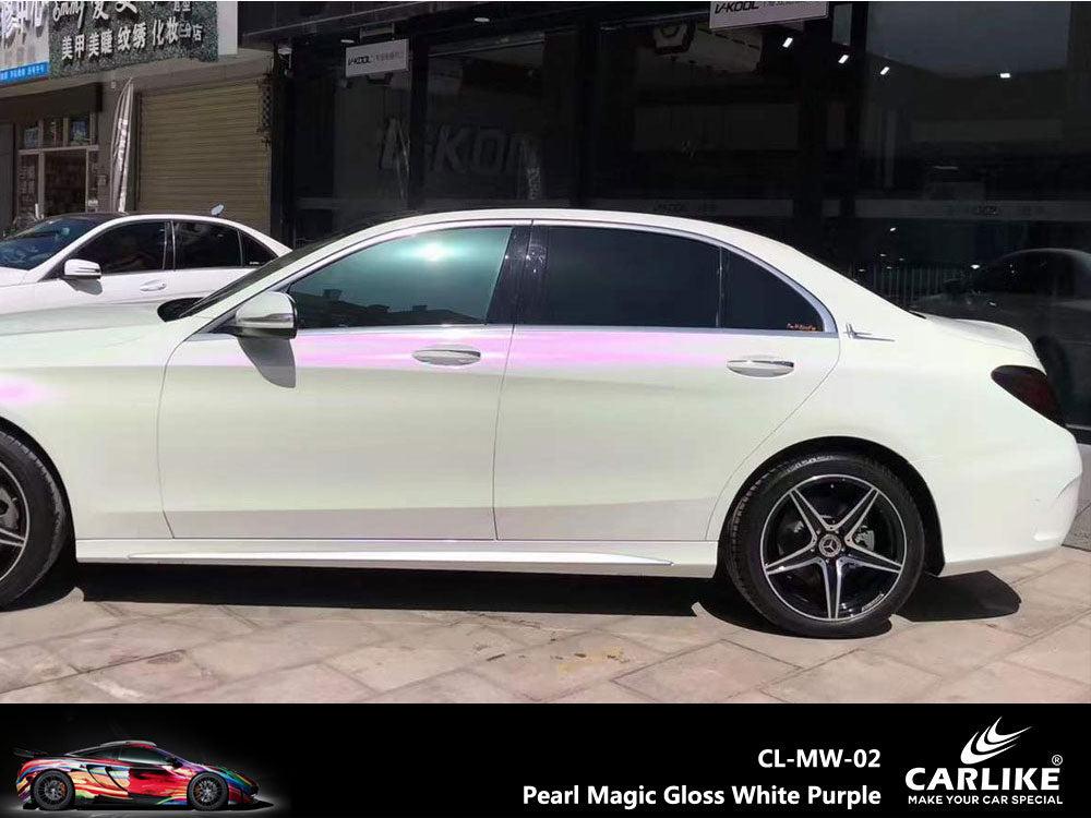 CARLIKE CL-MW-02 Nacré Magique Brillant Blanc Violet Vinyle — 