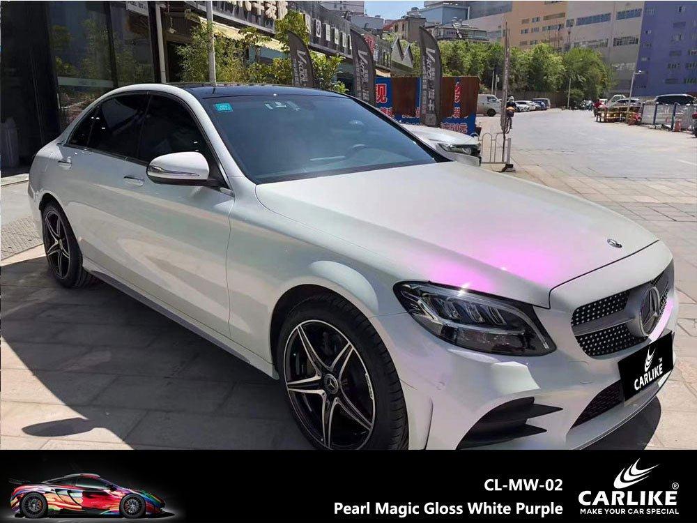 CARLIKE CL-MW-02 Nacré Magique Brillant Blanc Violet Vinyle — 
