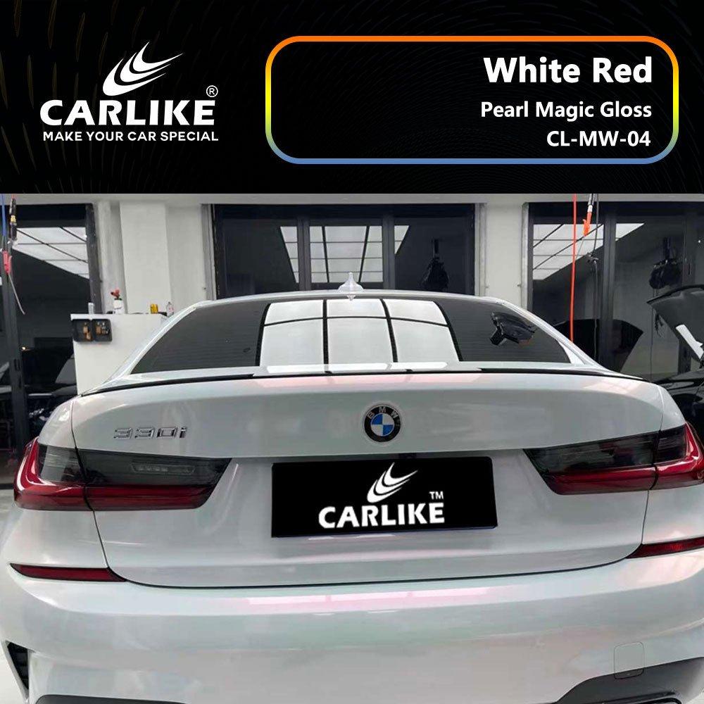 CARLIKE CL-MW-04 Pearl Magic Gloss White Red Vinyl — 