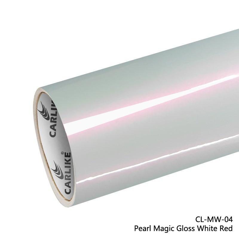 CARLIKE CL-MW-04 Pearl Magic Gloss White Red Vinyl — 