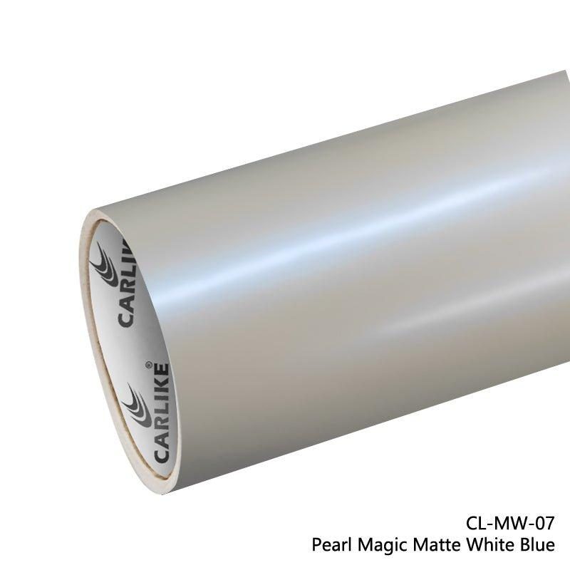 CARLIKE CL-MW-07 Pearl Magic Matte White Blue Vinyl — 