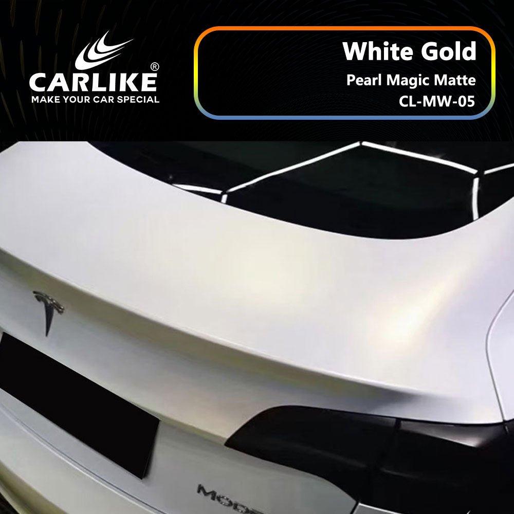 CARLIKE CL-MW-05 Nacré Magique Mat Blanc Or Vinyle — 