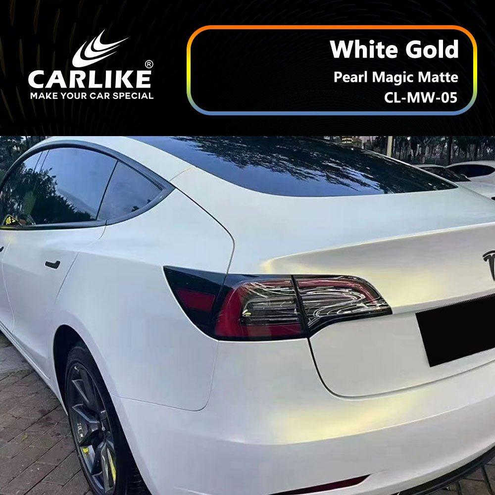 CARLIKE CL-MW-05 Nacré Magique Mat Blanc Or Vinyle — 