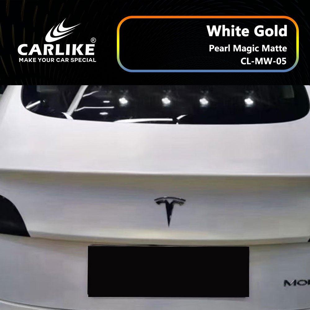 CARLIKE CL-MW-05 Nacré Magique Mat Blanc Or Vinyle — 