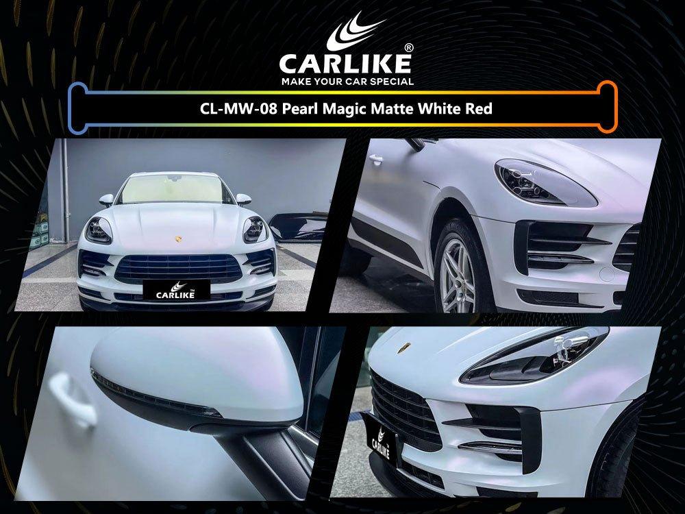 CARLIKE CL-MW-08 Pearl Magic Matte White Red Vinyl — 