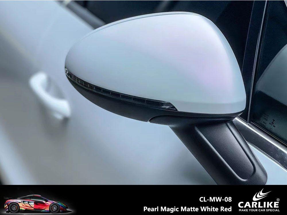 CARLIKE CL-MW-08 Pearl Magic Matte White Red Vinyl — 