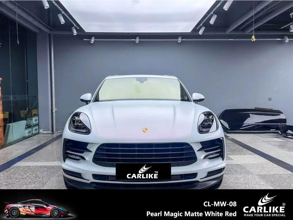CARLIKE CL-MW-08 Pearl Magic Matte White Red Vinyl — 