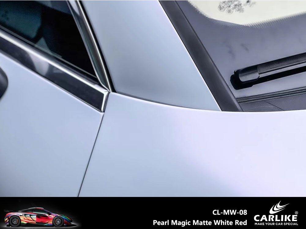 CARLIKE CL-MW-08 Pearl Magic Matte White Red Vinyl — 