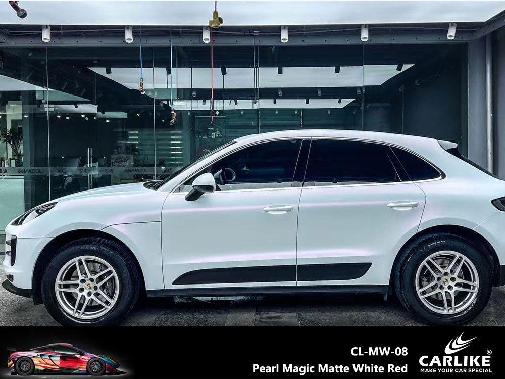 CARLIKE CL-MW-08 Pearl Magic Matte White Red Vinyl — 