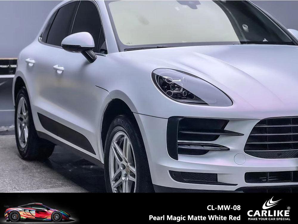 CARLIKE CL-MW-08 Pearl Magic Matte White Red Vinyl — 