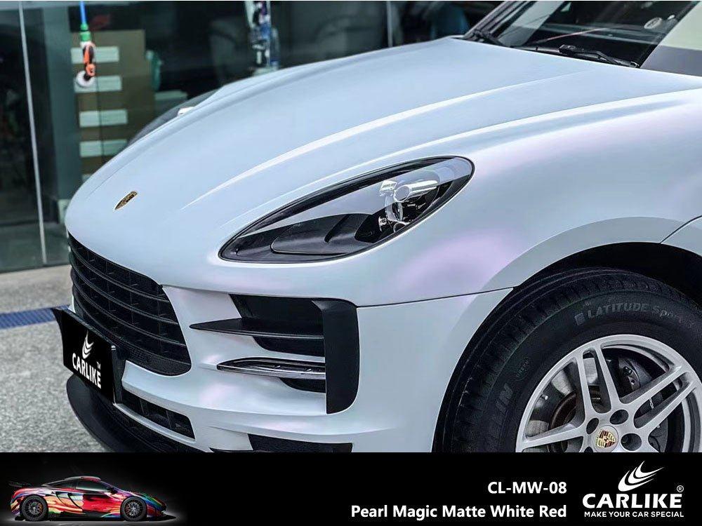 CARLIKE CL-MW-08 Pearl Magic Matte White Red Vinyl — 