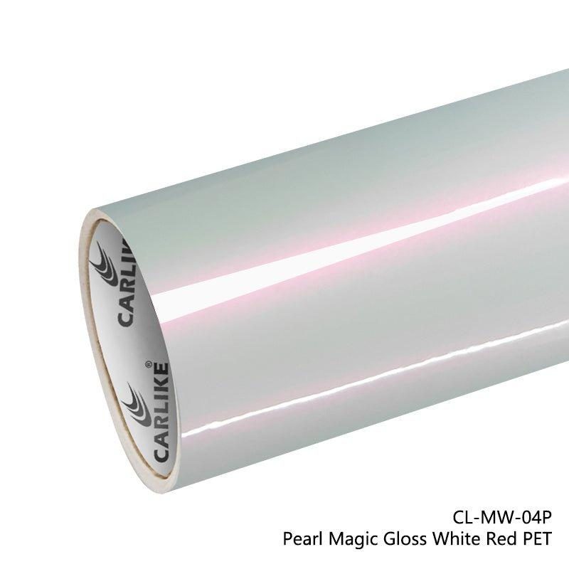 CARLIKE CL-MW-04P Nacré Magique Brillant Blanc Rouge Vinyle PET Liner — 