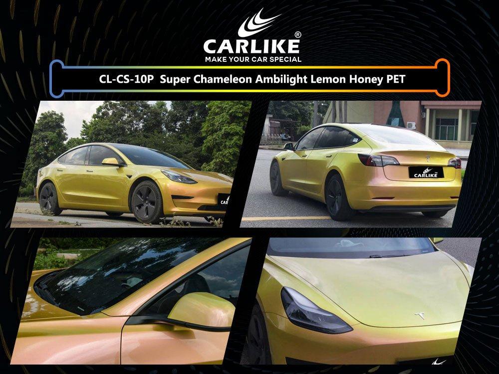 CARLIKE CL-CS-10P Super Caméléon Ambilight Citron Honey Vinyle PET Liner — 