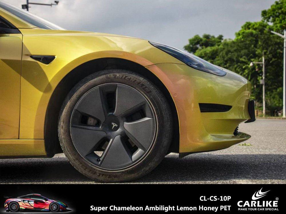 CARLIKE CL-CS-10P Super Caméléon Ambilight Citron Honey Vinyle PET Liner — 
