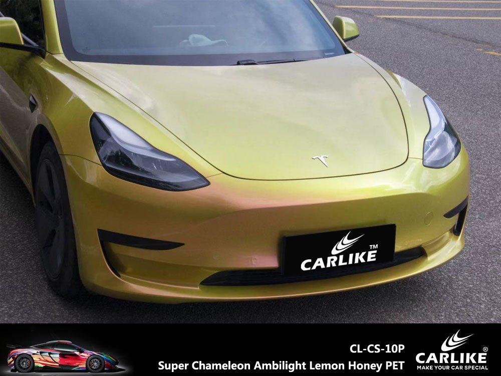 CARLIKE CL-CS-10P Super Caméléon Ambilight Citron Honey Vinyle PET Liner — 