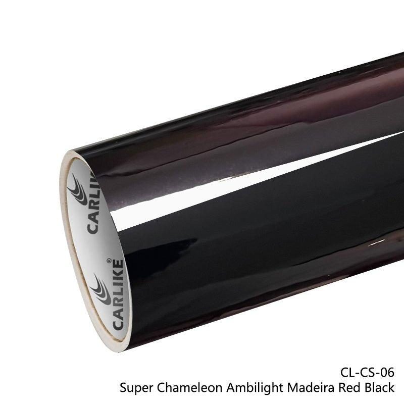 CARLIKE CL-CS-06 Super Caméléon Ambilight Madeira Rouge Noir Vinyle — 
