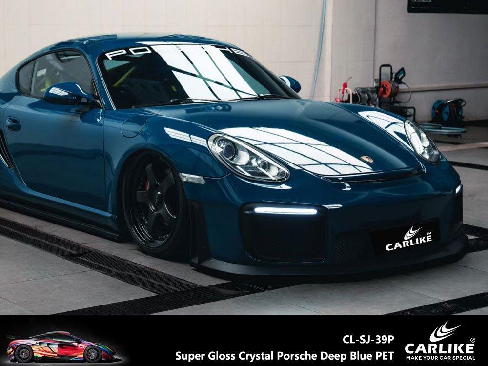 CARLIKE CL-SJ-39 Ultra-brillant Cristal Porsche Profond Bleu Vinyle — 