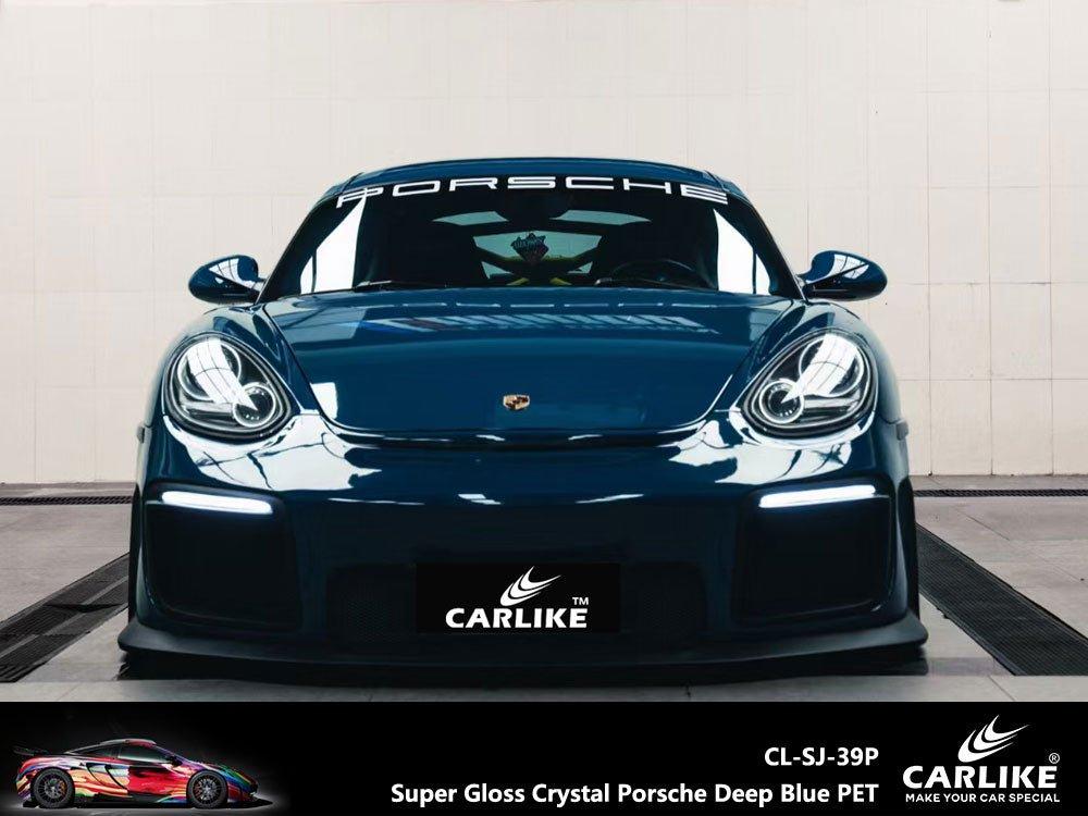 CARLIKE CL-SJ-39 Ultra-brillant Cristal Porsche Profond Bleu Vinyle — 