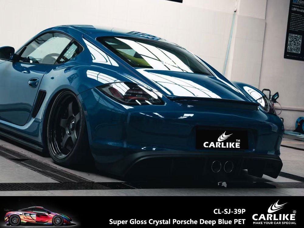 CARLIKE CL-SJ-39 Ultra-brillant Cristal Porsche Profond Bleu Vinyle — 