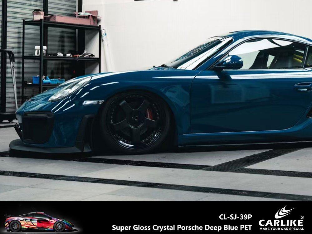CARLIKE CL-SJ-39 Ultra-brillant Cristal Porsche Profond Bleu Vinyle — 