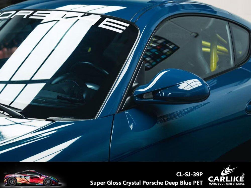 CARLIKE CL-SJ-39 Ultra-brillant Cristal Porsche Profond Bleu Vinyle — 
