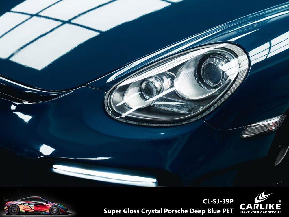 CARLIKE CL-SJ-39 Ultra-brillant Cristal Porsche Profond Bleu Vinyle — 