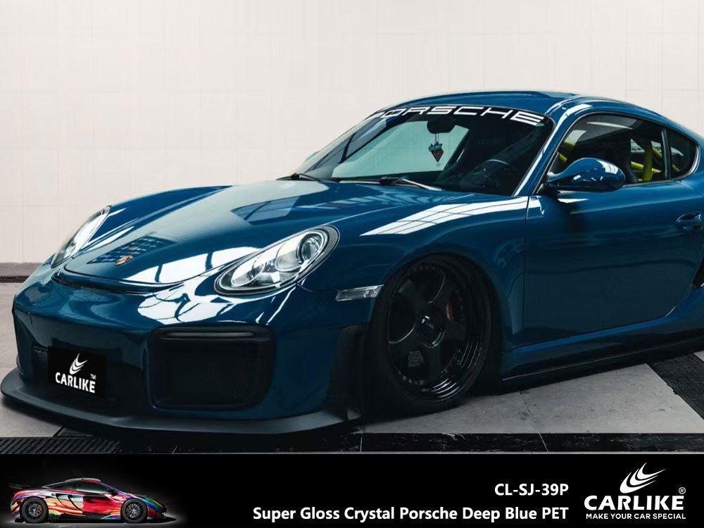 CARLIKE CL-SJ-39 Ultra-brillant Cristal Porsche Profond Bleu Vinyle — 