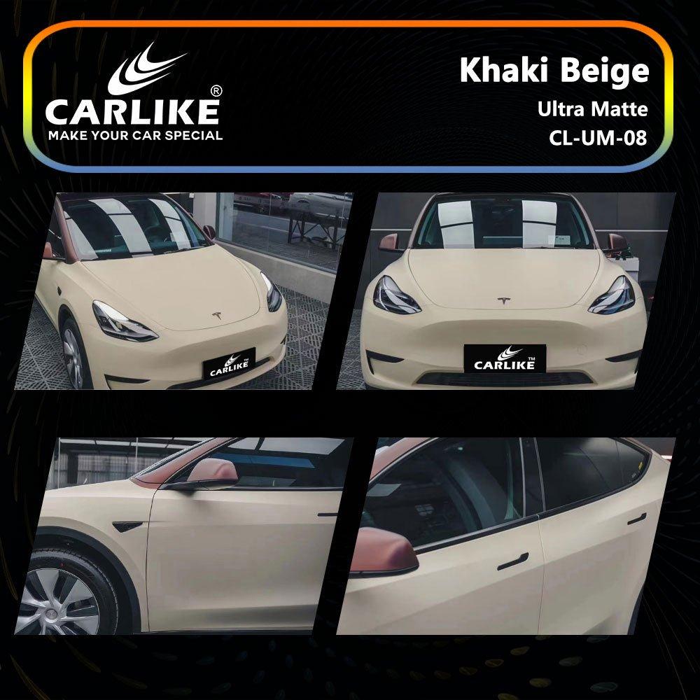 CARLIKE CL-UM-08 Ultra Mat Kaki Beige Vinyle — 